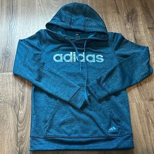 Adidas Men's Teal Hoodie Sweater